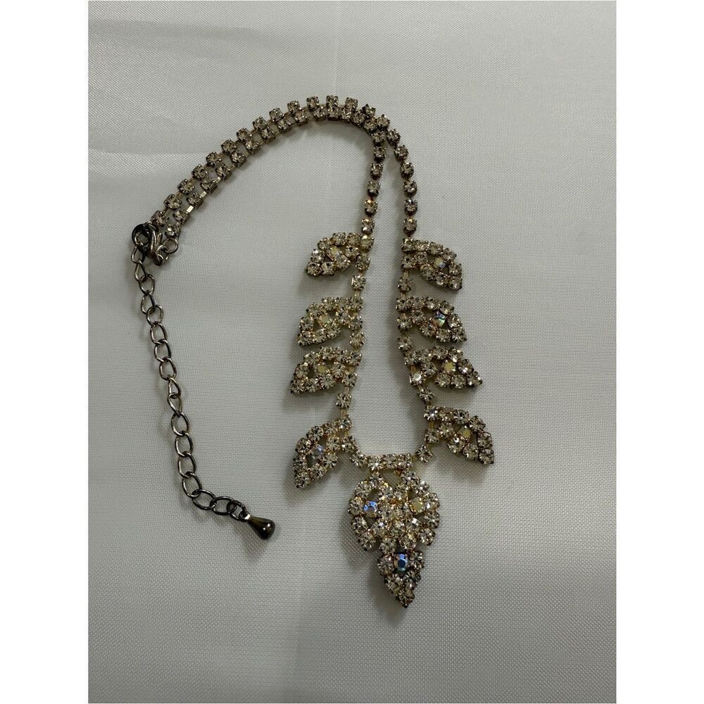Vintage 50s/60s AB Aurora Borealis Rhinestone Glam Marilyn Monroe Necklace